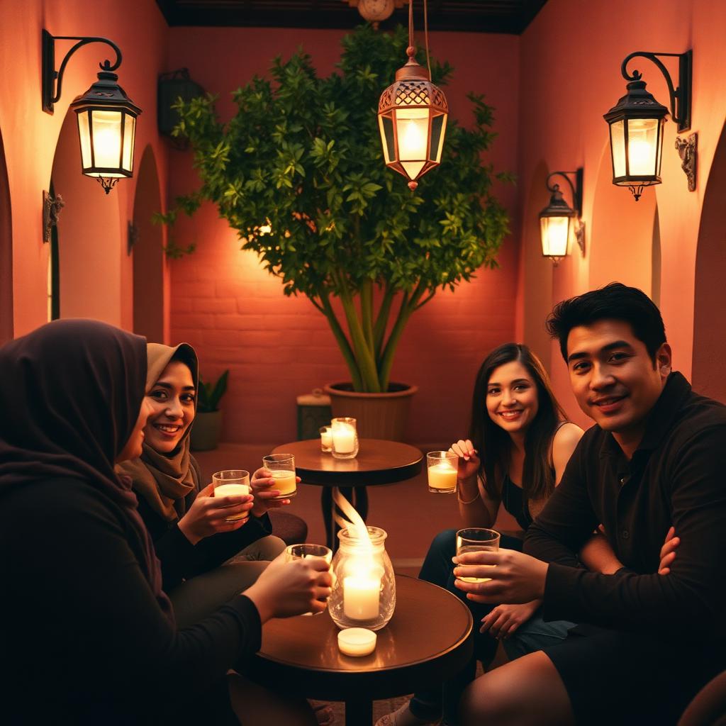 Friends traveling in Marrakech, Morocco