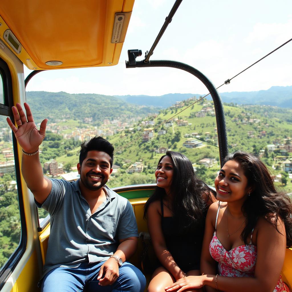 Friends traveling in Medellín, Colombia